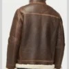 Alex Brown Sheepskin Shearling Aviator Leather Jacket,