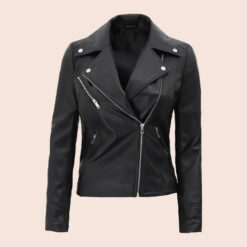 Emma Black Motorcycle Leather Jacket