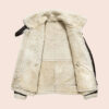 Mens Brown shearling Aviator jacket
