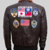 Tom Cruise Brown Leather Bomber Jacket