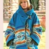 beth dutton blue poncho jacket