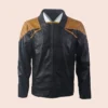 Yellow Star Trek Picard S03 Leather Jacket