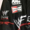 Mens WWF Black Bomber Racing Jacket