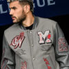 Ac Milan Grey Varsity Jacket