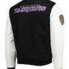 Baltimore Ravens Black and White Varsity Jacket