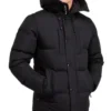Black Pufer Hooded Jacket