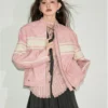 Women's Pink Leather Jacket
