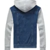 Hooded Style Mens Blue Jean Jacket
