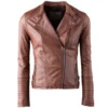 Brown Biker Women Leather Jacket