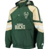 NBA Milwaukee Cream Hooded Jacket