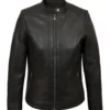 Padded Leather Jacket For Women