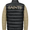 black puffer jacket saints