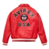All Americans Avirex Red Leather Jacket