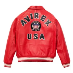 All Americans Avirex Red Leather Jacket
