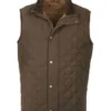 John Dutton Quilted Vest Brown