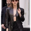 Kristen Stewart Cucinelli Black Leather Blazer