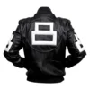 Michael Hoban Black Bomber 8 Ball Leather Jacket