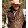 Yellowstone John Dutton Quilted Vest Brown