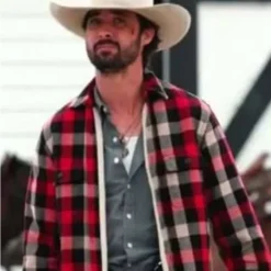 Yellowstone S03 Walker Ryan Bingham Red Plaid Jacket