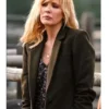 Yellowstone S04 Beth Dutton Green Wool Coat