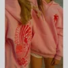 Everything Comes in Waves Pink Oversized Hoodie