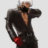 King of Fighters Black Leather Jacket