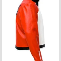 Rock Howard Orange & White Leather Jacket