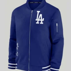 Angeles Dodgers Full-Zip Blue Bomber Jacket