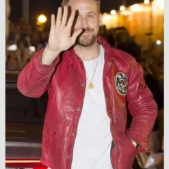 Ryan Gosling Film Festival Red Leather Jacket