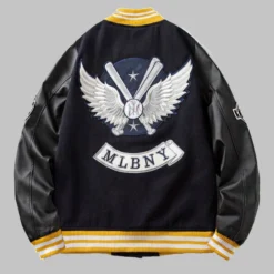 MLBNY Black Baseball Varsity Jacket