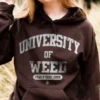 University Of Weed Black Hoodie