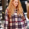 Blake Lively It Ends With Us 2024 Plaid Jacket