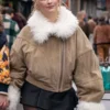 Camille Razat Shearling Jacket