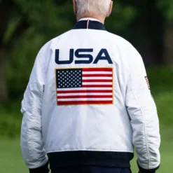 Joe Biden Olympic Team USA Reversible Bomber Jacket