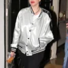 Lady Gaga Silver Bomber Jacket