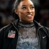 Paris Olympics 2024 Team USA Simone Biles Black Track Zipper Jacket