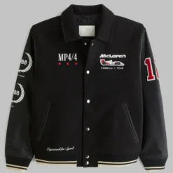 Abercrombie McLaren Black Varsity Jacket