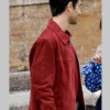 Eugenio Franceschini Red Suede Leather Jacket