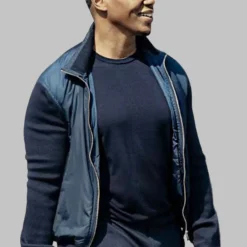 Force Isaac Keys Blue Bomber Jacket