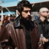 Zayn-Malik-Brown-Leather-Jacket