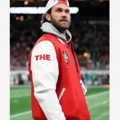 Bryce Harper Ohio State University Varsity Jacket Red