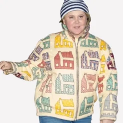 Amy Schumer NYC 2025 Sea Colorful House Print Jacket