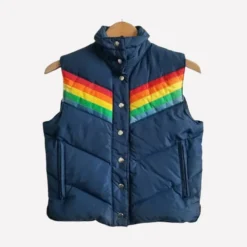 Ashton Kutcher That 70s Show Puffer Vest Blue