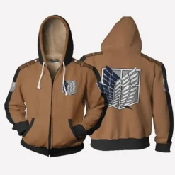 Attack On Titan Hoodie Brown