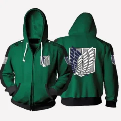 Attack On Titan Hoodie Green