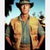 Paul Hogan Crocodile Dundee Brown Leather Vest