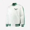 Eagles Throwback D-Line White Varsity Jacket