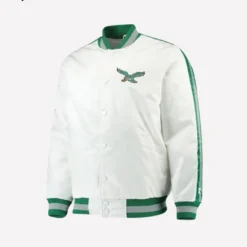 Eagles Throwback D-Line White Varsity Jacket