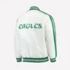 White Philadelphia Eagles Throwback D-Line Bomber Jacket