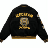 Unisex Ice Cream Team Black Varsity Jacket